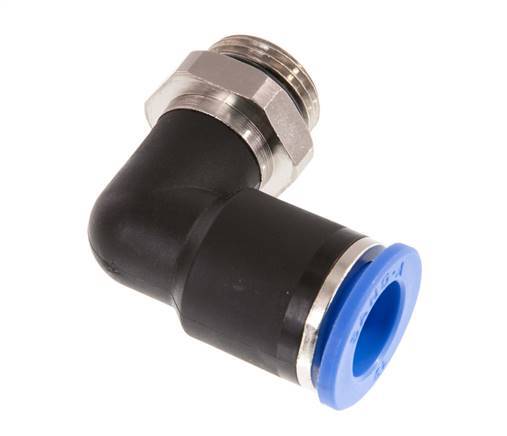 Codo de 90 grados 12mm x G3/8'' con rosca macho latón/PA 66 NBR giratorio [2 piezas]