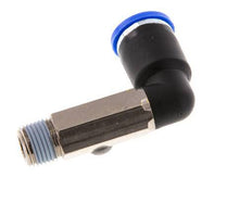Codo de 90 grados de 8mm x R1/8'' con rosca macho latón/PA 66 NBR de manguito largo giratorio [2 piezas]