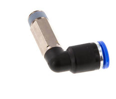 Codo de 90 grados de 8mm x R1/8'' con rosca macho latón/PA 66 NBR de manguito largo giratorio [2 piezas]