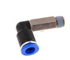 Codo de 90 grados de 8mm x R1/8'' con rosca macho latón/PA 66 NBR de manguito largo giratorio [2 piezas]