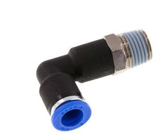 Codo de 90 grados de 8mm x R1/4'' con rosca macho latón/PA 66 NBR cuerpo largo giratorio [2 piezas]