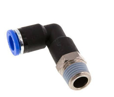 Codo de 90 grados de 8mm x R1/4'' con rosca macho latón/PA 66 NBR cuerpo largo giratorio [2 piezas]
