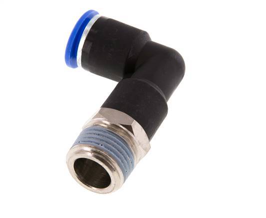 Codo de 90 grados 12mm x R1/2'' con rosca macho Latón/PA 66 NBR Cuerpo largo giratorio [2 piezas]