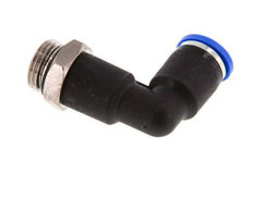 Codo de 90 grados 8mm x G1/4'' con rosca macho latón/PA 66 NBR cuerpo largo giratorio [2 piezas]