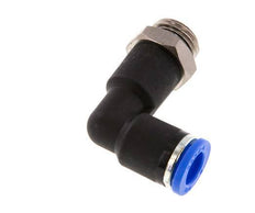 Codo de 90 grados 8mm x G1/4'' con rosca macho latón/PA 66 NBR cuerpo largo giratorio [2 piezas]