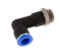 Codo de 90 grados 10mm x G3/8'' con rosca macho latón/PA 66 NBR cuerpo largo giratorio [2 piezas]