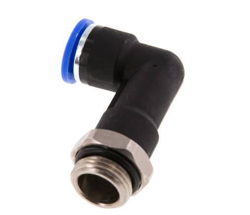 Codo de 90 grados 10mm x G3/8'' con rosca macho latón/PA 66 NBR cuerpo largo giratorio [2 piezas]