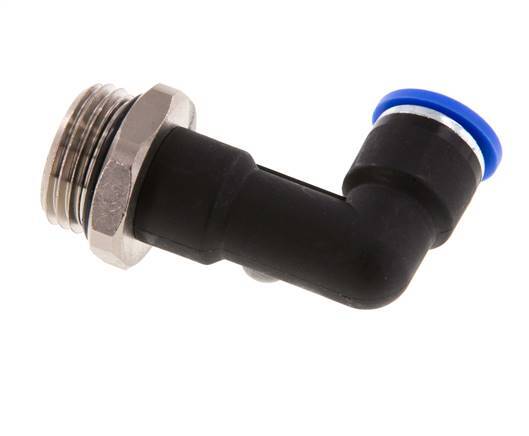 Codo de 90 grados 10mm x G1/2'' con rosca macho latón/PA 66 NBR cuerpo largo giratorio [2 piezas]