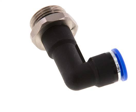 Codo de 90 grados 10mm x G1/2'' con rosca macho latón/PA 66 NBR cuerpo largo giratorio [2 piezas]
