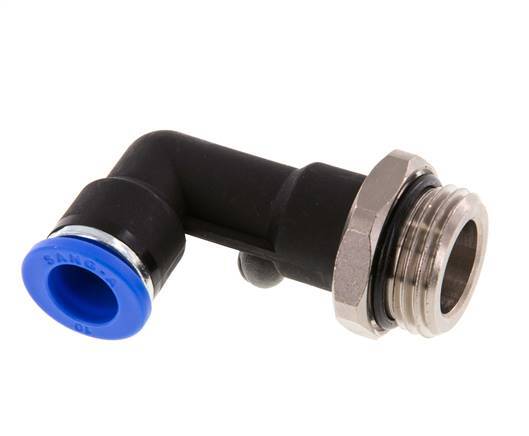 Codo de 90 grados 10mm x G1/2'' con rosca macho latón/PA 66 NBR cuerpo largo giratorio [2 piezas]