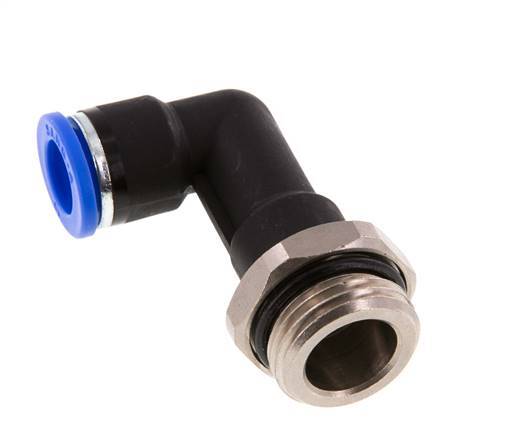 Codo de 90 grados 10mm x G1/2'' con rosca macho latón/PA 66 NBR cuerpo largo giratorio [2 piezas]