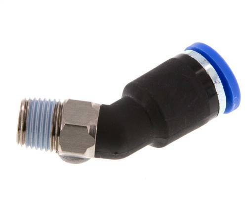 Racor de 8mm x R1/8'' 45deg con rosca macho latón/PA 66 NBR [2 piezas]