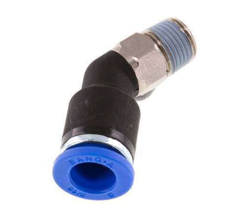 Racor de 8mm x R1/8'' 45deg con rosca macho latón/PA 66 NBR [2 piezas]