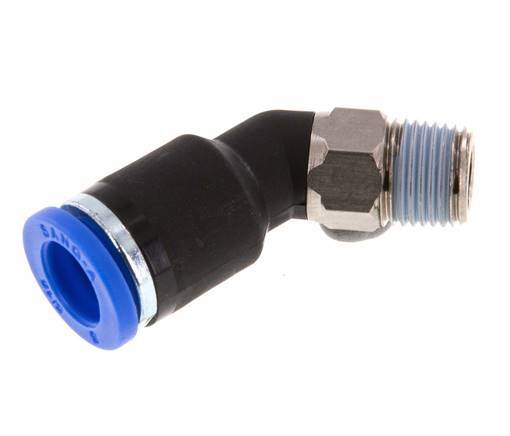 Racor de 8mm x R1/8'' 45deg con rosca macho latón/PA 66 NBR [2 piezas]