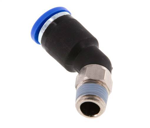 Racor de 8mm x R1/8'' 45deg con rosca macho latón/PA 66 NBR [2 piezas]
