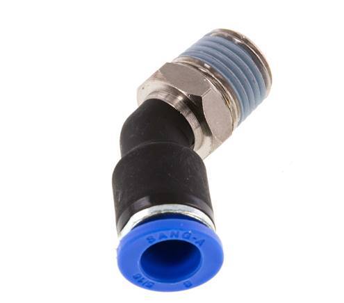 Racor de 8mm x R1/4'' 45deg con rosca macho latón/PA 66 NBR [2 piezas]