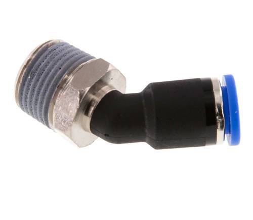 Racor de 8mm x R3/8'' 45deg con rosca macho latón/PA 66 NBR [2 piezas]