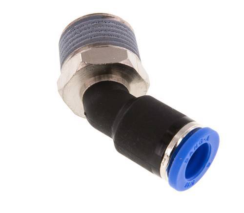 Racor de 8mm x R3/8'' 45deg con rosca macho latón/PA 66 NBR [2 piezas]
