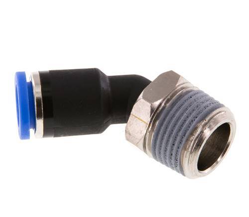 Racor de 8mm x R3/8'' 45deg con rosca macho latón/PA 66 NBR [2 piezas]