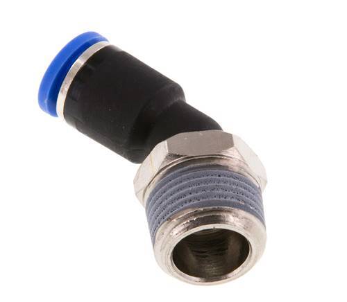 Racor de 8mm x R3/8'' 45deg con rosca macho latón/PA 66 NBR [2 piezas]