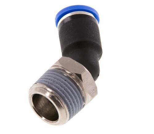 Racor de 8mm x R3/8'' 45deg con rosca macho latón/PA 66 NBR [2 piezas]