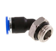 Codo de 6mm x G1/4'' 45deg con rosca macho Latón/PA 66 NBR [2 piezas]
