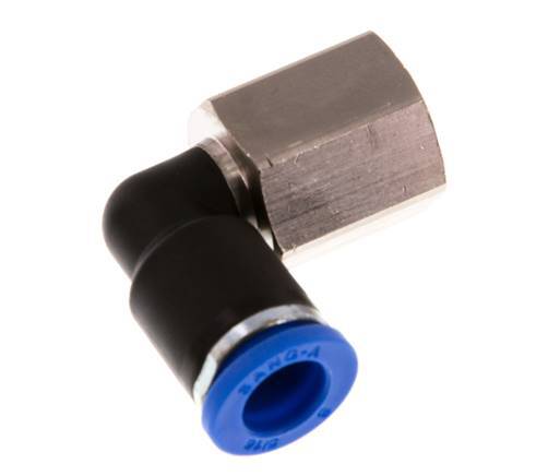 Racor de 8mm x G1/4'' 90deg con rosca hembra latón/PA 66 NBR giratorio [2 piezas]