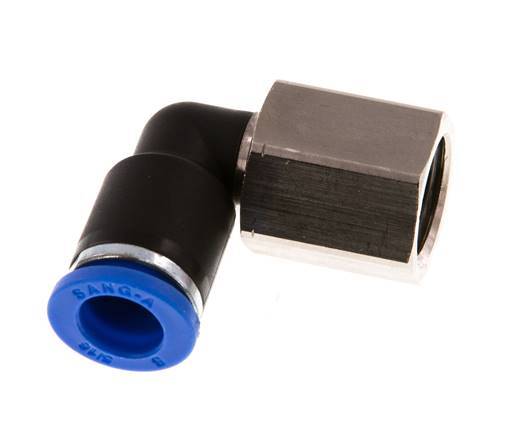 Racor de 8mm x G1/4'' 90deg con rosca hembra latón/PA 66 NBR giratorio [2 piezas]