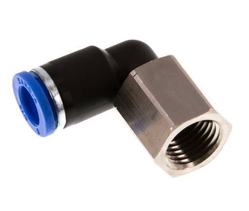 Racor de 8mm x G1/4'' 90deg con rosca hembra latón/PA 66 NBR giratorio [2 piezas]