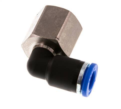 Codo de 90 grados 8mm x G3/8'' con rosca hembra Latón/PA 66 NBR Giratorio [2 piezas]