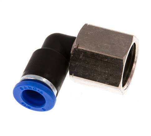 Codo de 90 grados 8mm x G3/8'' con rosca hembra Latón/PA 66 NBR Giratorio [2 piezas]