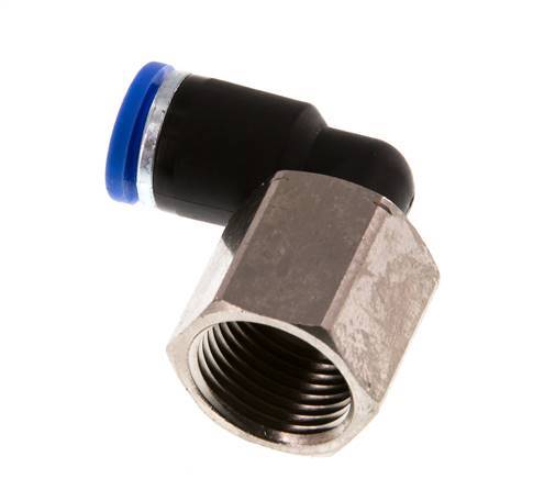 Codo de 90 grados 8mm x G3/8'' con rosca hembra Latón/PA 66 NBR Giratorio [2 piezas]