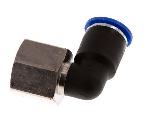 Codo de 90 grados 12mm x G1/2'' con rosca hembra Latón/PA 66 NBR Giratorio
