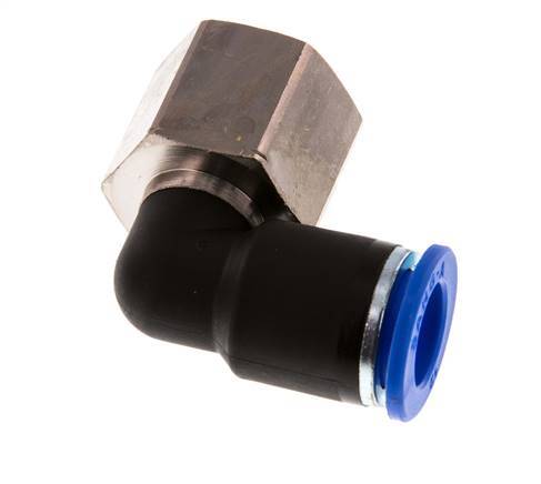 Codo de 90 grados 12mm x G1/2'' con rosca hembra Latón/PA 66 NBR Giratorio