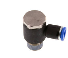 Codo de 8mm x R3/8'' en forma de L con rosca macho latón/PA 66 NBR giratorio [2 piezas]