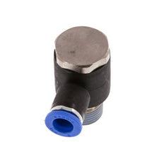 Codo de 8mm x R3/8'' en forma de L con rosca macho latón/PA 66 NBR giratorio [2 piezas]
