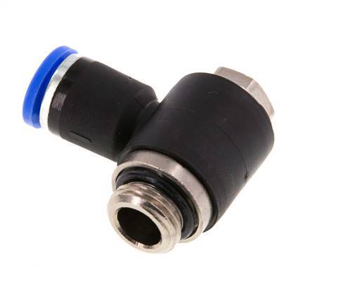 Codo de 8mm x G1/4'' en forma de L con rosca macho latón/PA 66 NBR giratorio [2 piezas]