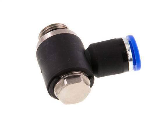Codo de 8mm x G1/4'' en forma de L con rosca macho latón/PA 66 NBR giratorio [2 piezas]