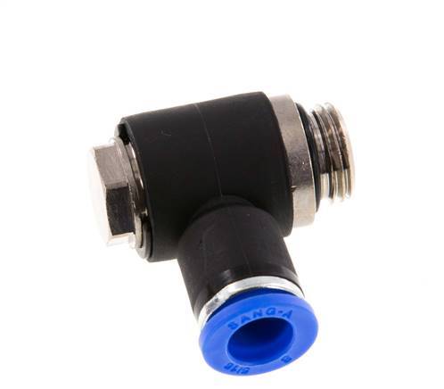 Codo de 8mm x G1/4'' en forma de L con rosca macho latón/PA 66 NBR giratorio [2 piezas]