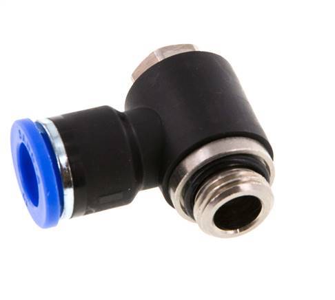 10mm x G1/4'' Codo de 90 grados en forma de L Racor con rosca macho Latón/PA 66 NBR Giratorio [2 Piezas]