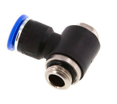 10mm x G1/4'' Codo de 90 grados en forma de L Racor con rosca macho Latón/PA 66 NBR Giratorio [2 Piezas]