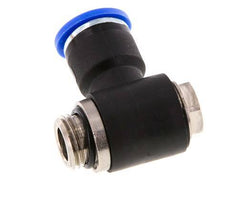 10mm x G1/4'' Codo de 90 grados en forma de L Racor con rosca macho Latón/PA 66 NBR Giratorio [2 Piezas]