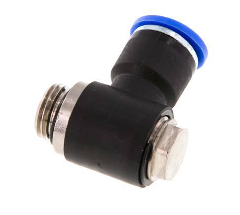 10mm x G1/4'' Codo de 90 grados en forma de L Racor con rosca macho Latón/PA 66 NBR Giratorio [2 Piezas]