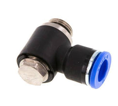 10mm x G1/4'' Codo de 90 grados en forma de L Racor con rosca macho Latón/PA 66 NBR Giratorio [2 Piezas]
