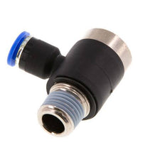 Codo de 6mm x R1/4'' en forma de L con rosca macho latón/PA 66 NBR interior hexagonal giratorio [2 piezas]