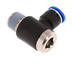 10mm x R3/8'' Codo de 90 grados en forma de L Racor con rosca macho Latón/PA 66 NBR Hexágono interior giratorio