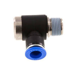10mm x R3/8'' Codo de 90 grados en forma de L Racor con rosca macho Latón/PA 66 NBR Hexágono interior giratorio