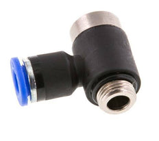 Codo de 6mm x G1/8'' en forma de L con rosca macho latón/PA 66 NBR interior hexagonal giratorio [2 piezas]