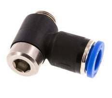 Codo de 8mm x G1/8'' en forma de L con rosca macho latón/PA 66 NBR interior hexagonal giratorio [2 piezas]