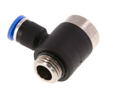 Codo de 6mm x G1/4'' en forma de L con rosca macho latón/PA 66 NBR interior hexagonal giratorio [2 piezas]
